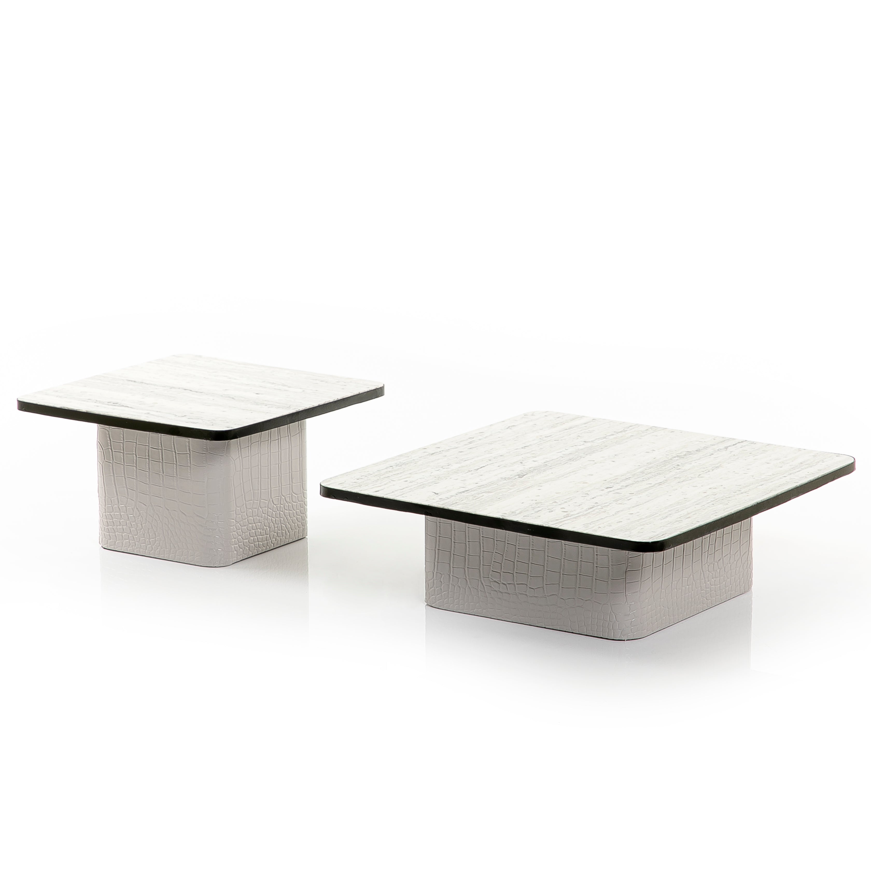 Set of 2 Leather With marble Stand