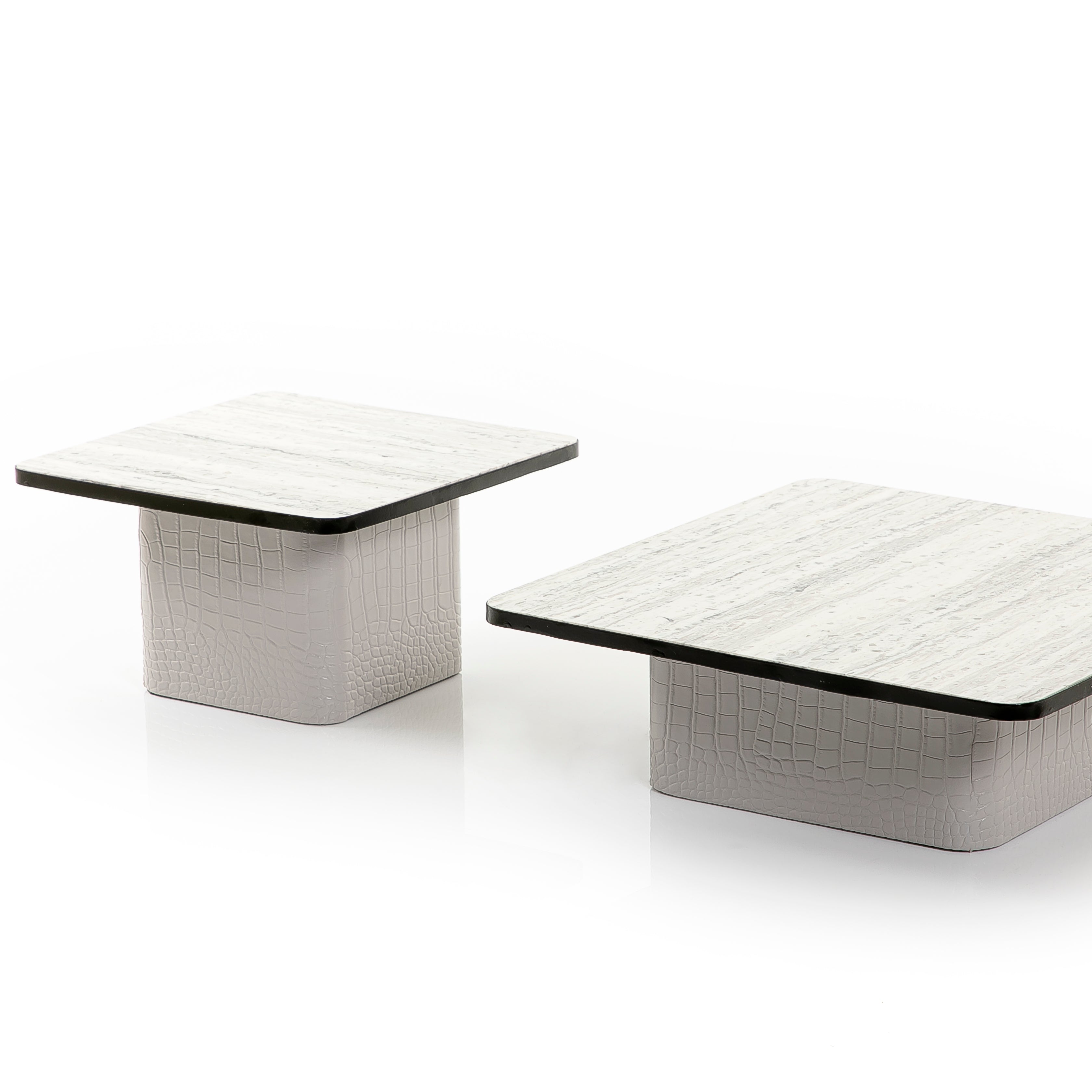 Set of 2 Leather With marble Stand