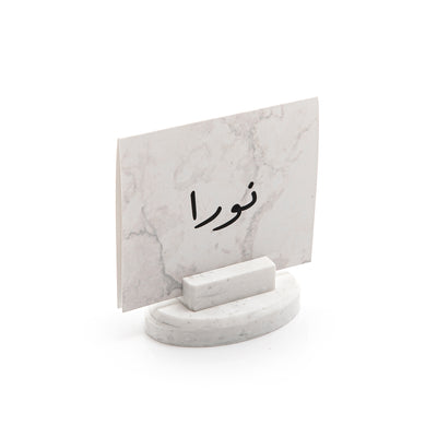 Marble Cards Stand - Oval