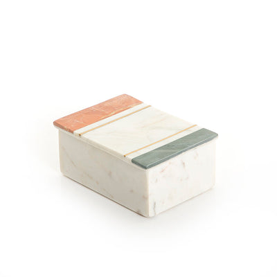 Off White Reectangular Marble Box