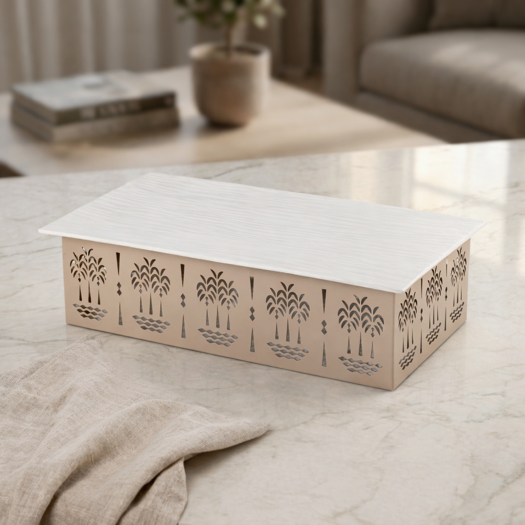Beige Rectangular Ceramic plate - XLarge