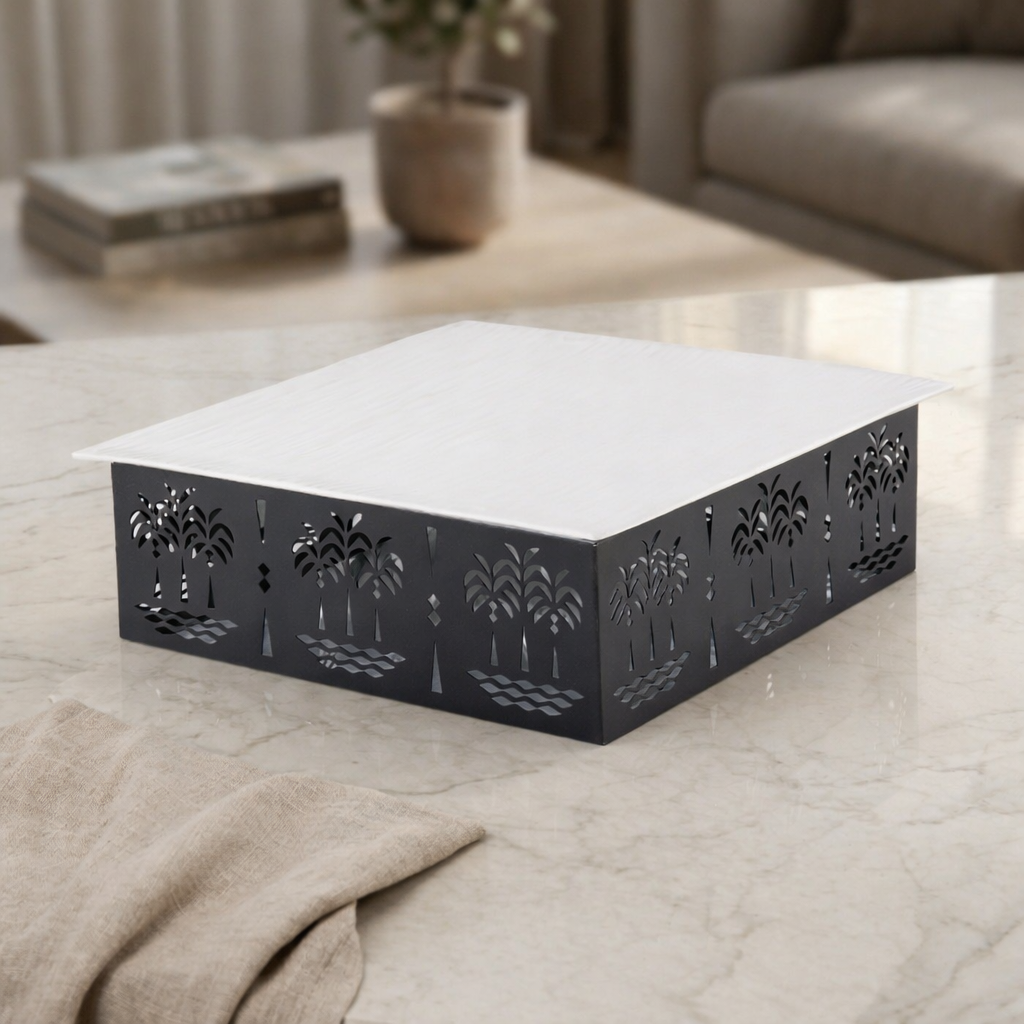 Black Square Ceramic plate - Large