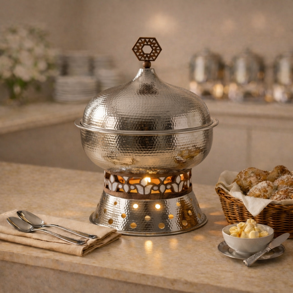 6 Liter Luxury Nickel-Plated Chafing Dish