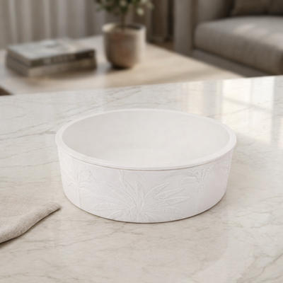 White Circular Pottery Bowl