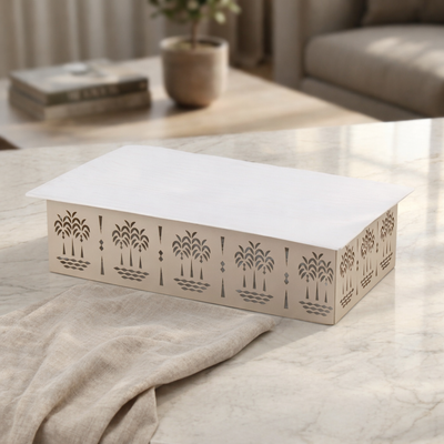 Beige Rectangular Ceramic plate - Large