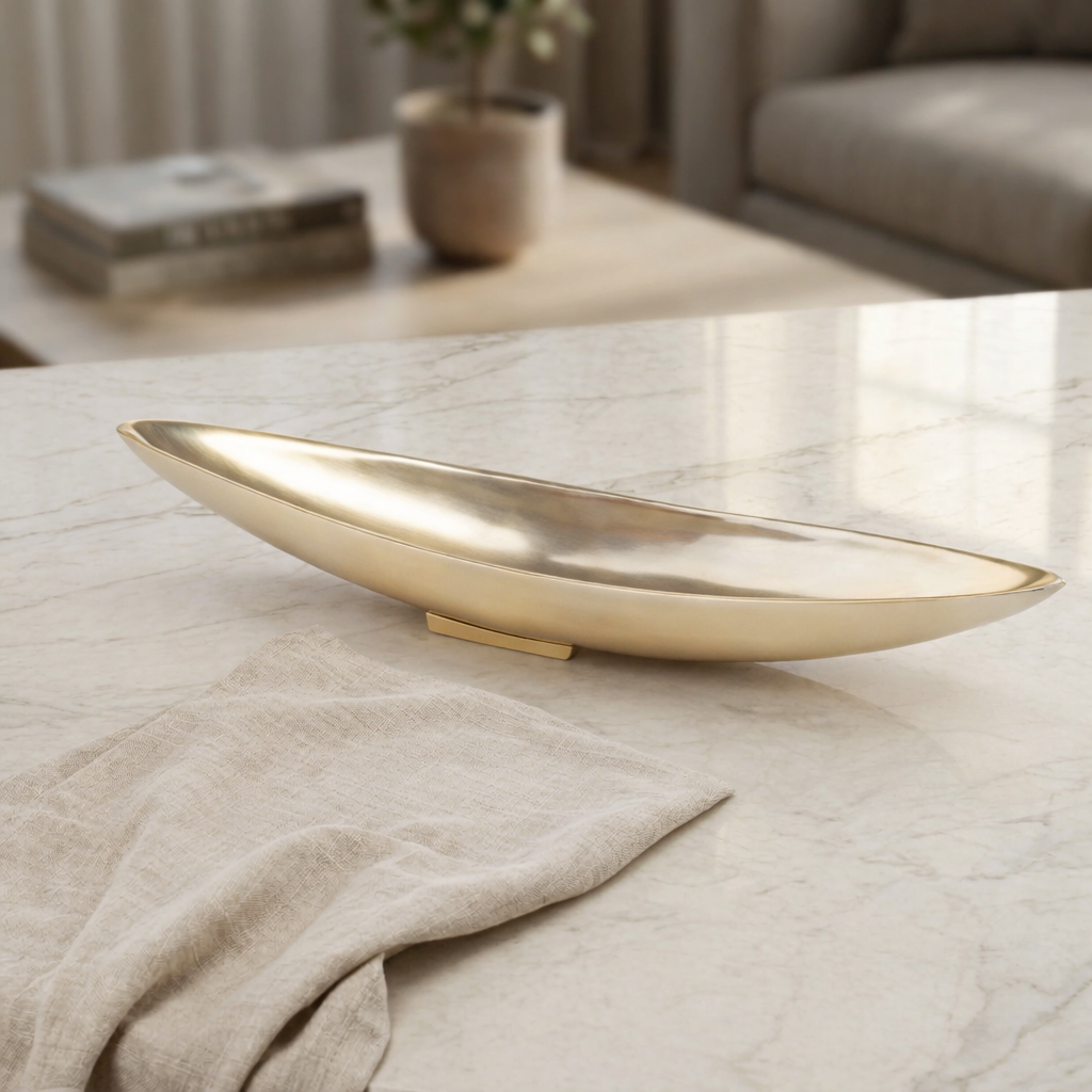 Medium Oval Metal Plate - Gold