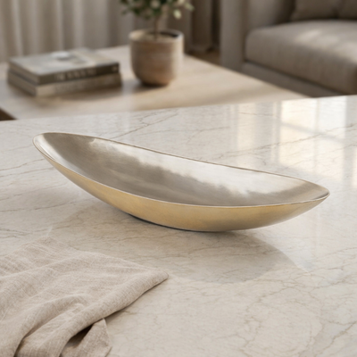 Large Oval Metal Plate - Gold