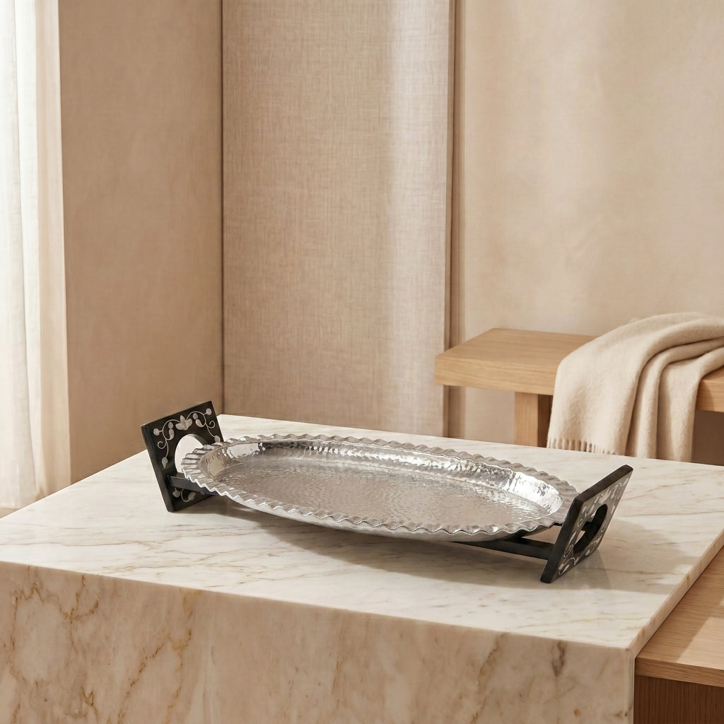 Oval Aluminum Tray - Large