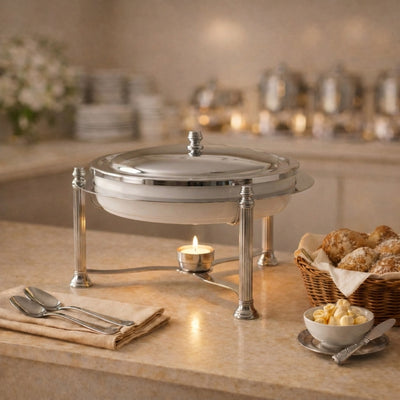 4.5L Durable stainless steel round chafing dish - large