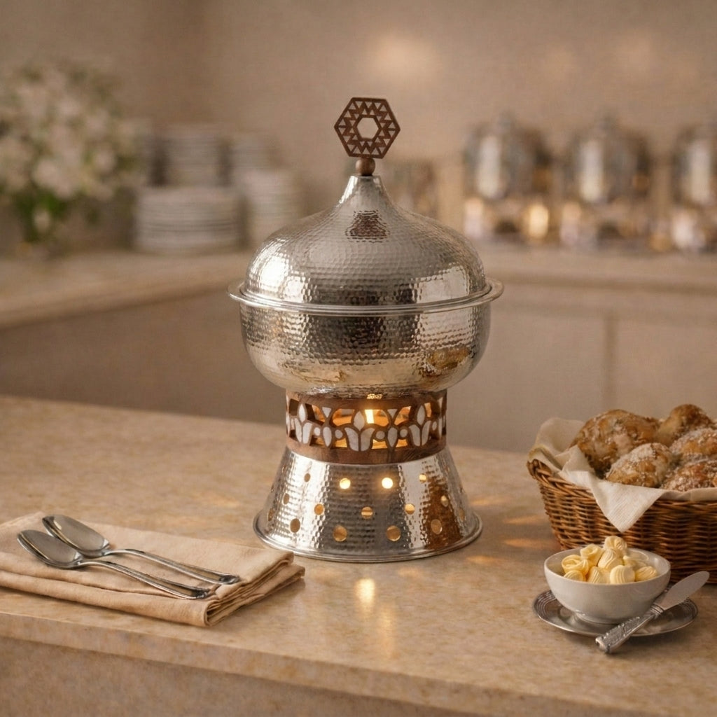 4 Liter Luxury Nickel-Plated Chafing Dish
