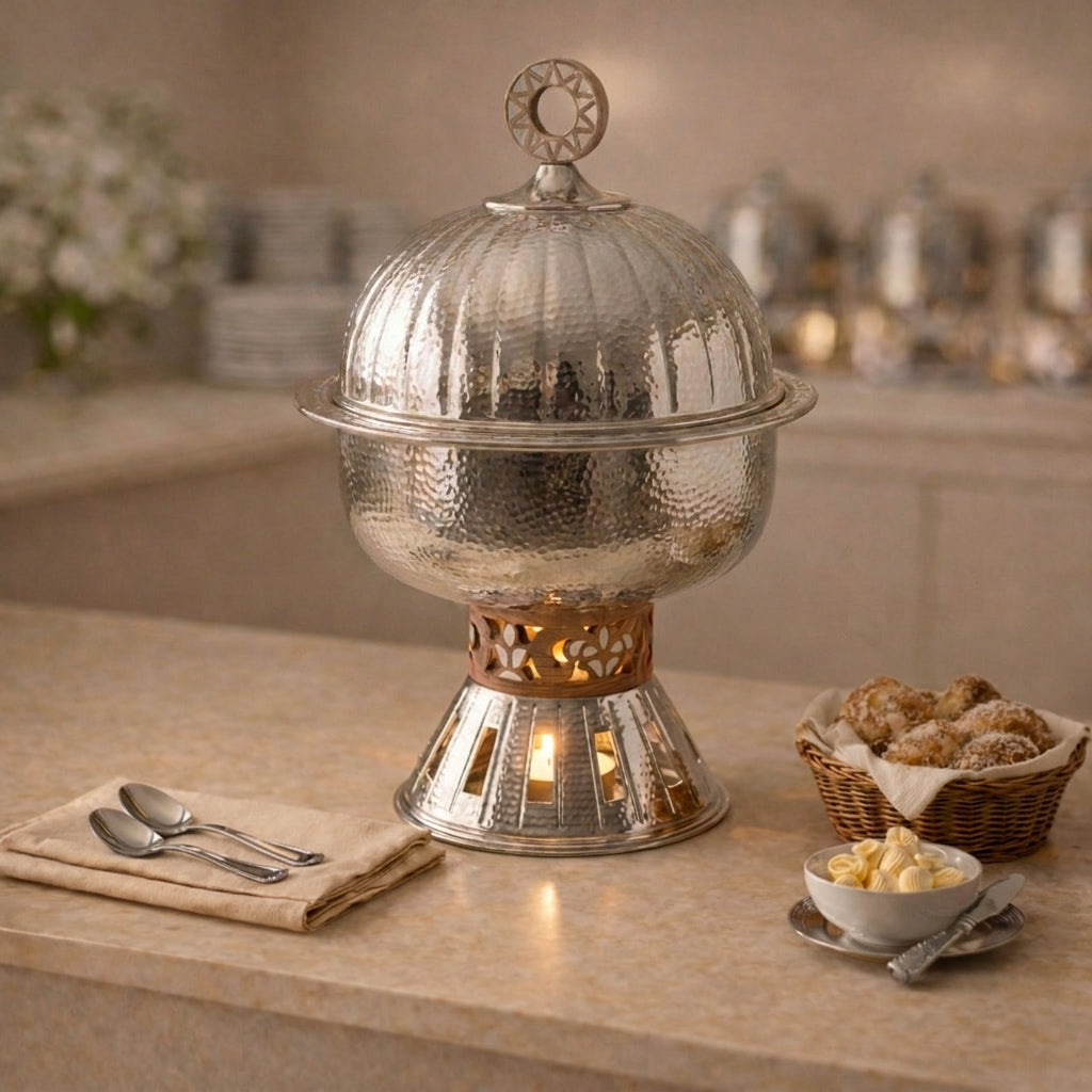 5 Liter Luxury Nickel-Plated Chafing Dish