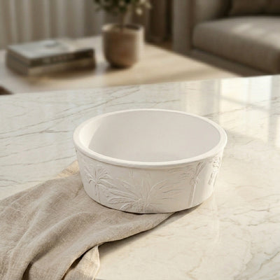 White Circular Pottery Bowl