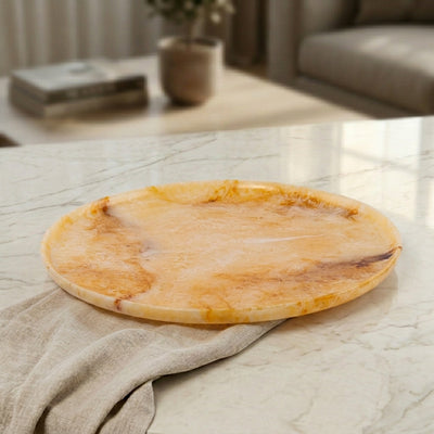 Large Resin Serving Platter - Amber