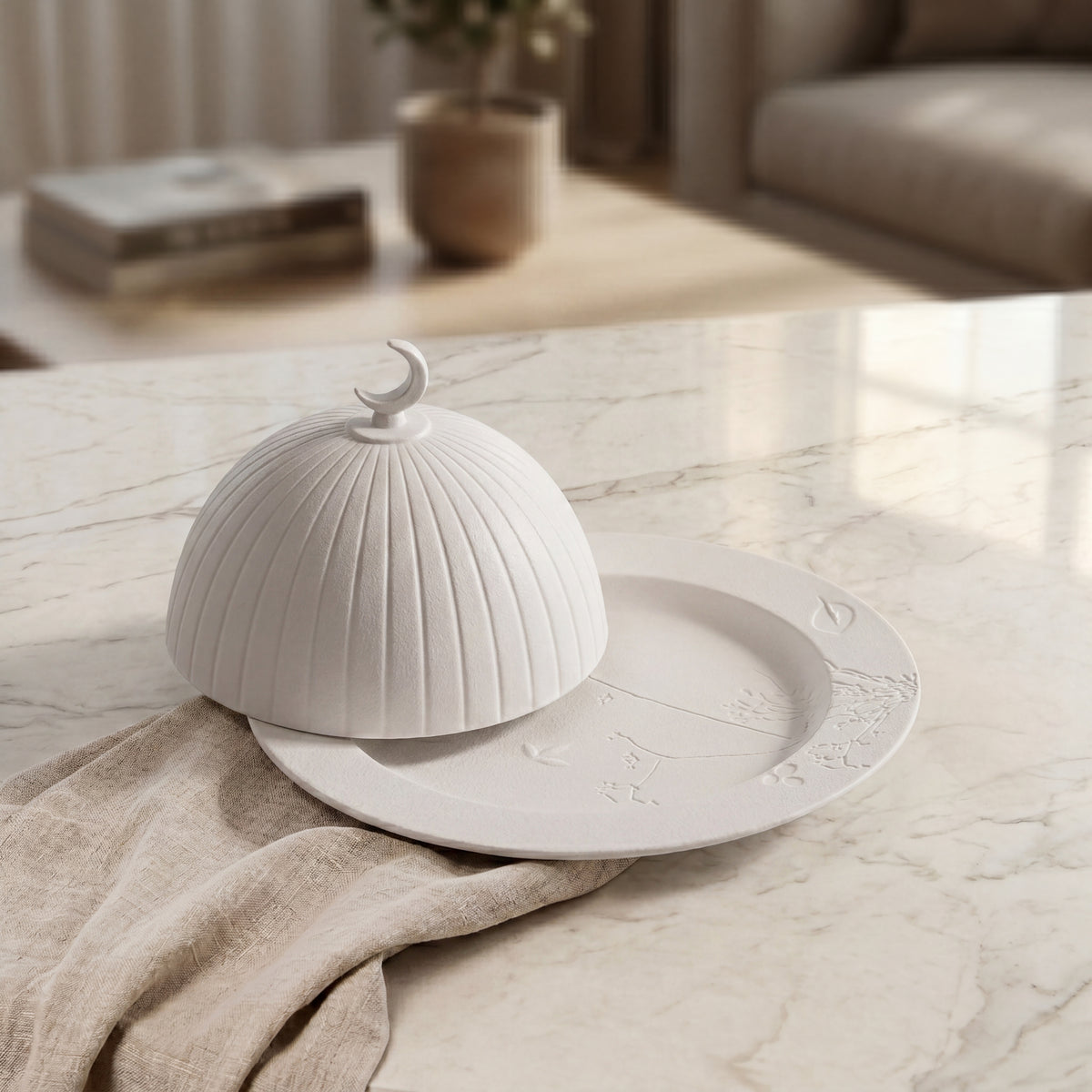 Matt White Ceramic Plate