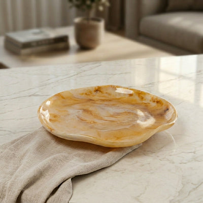 Small Resin Serving Platter - Amber