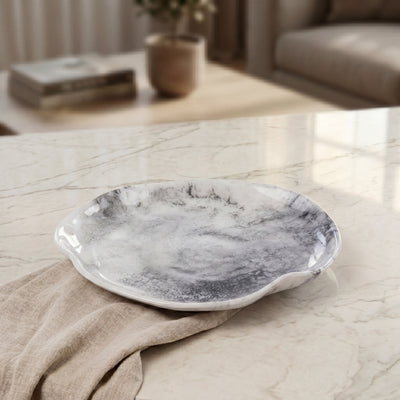 Small Resin Serving Platter - Black & White