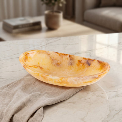 Medium Resin Oval Plate - Amber