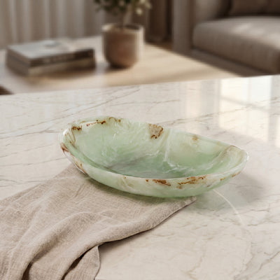 Medium Resin Oval Plate - Green