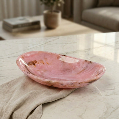 Medium Resin Oval Plate - Pink