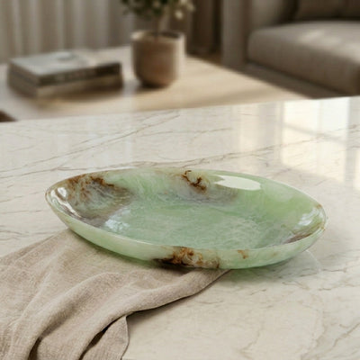 Medium Resin Serving Platter - Green