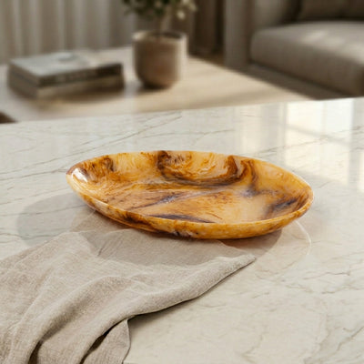 Medium Resin Serving Platter - Amber