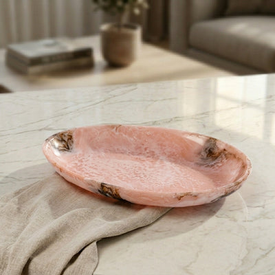 Medium Resin Serving Platter - Pink