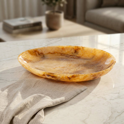 Large Resin Serving Platter - Amber