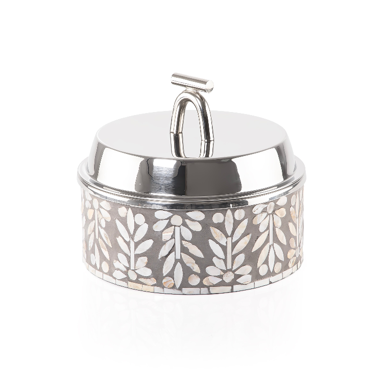 حافظ حرارة الطعام من الصدف و الإستانلس ستيل حجم صغير - رمادي