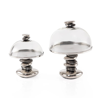 Set of 2 metal cup cake holder
