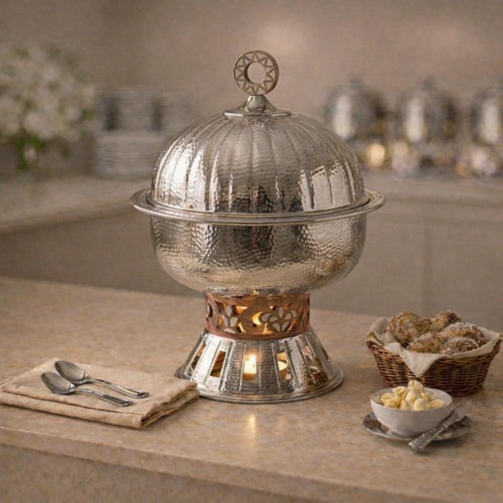 7 Liter Luxury Nickel-Plated Chafing Dish