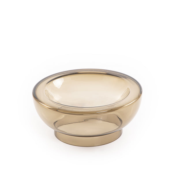 Glass bowl in coffee color