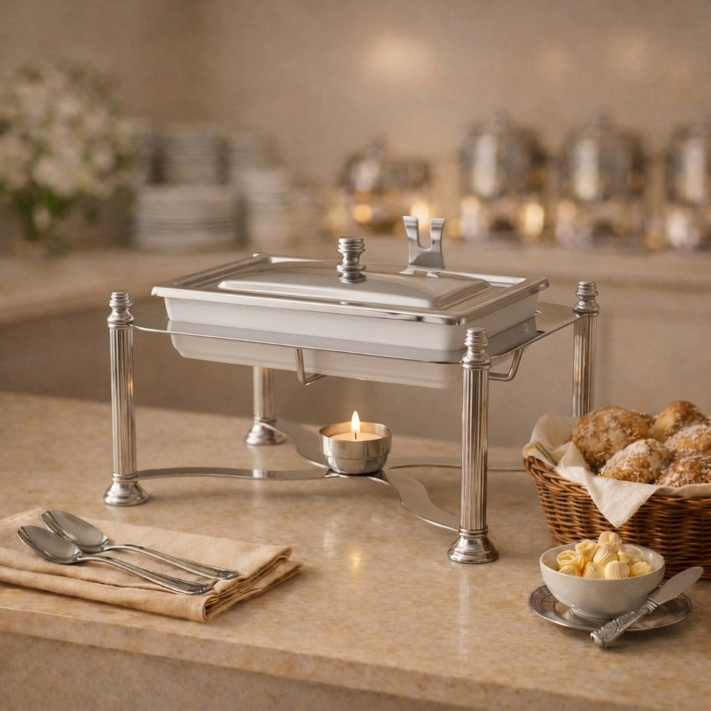 2L Durable stainless steel rectangular chafing dish - small