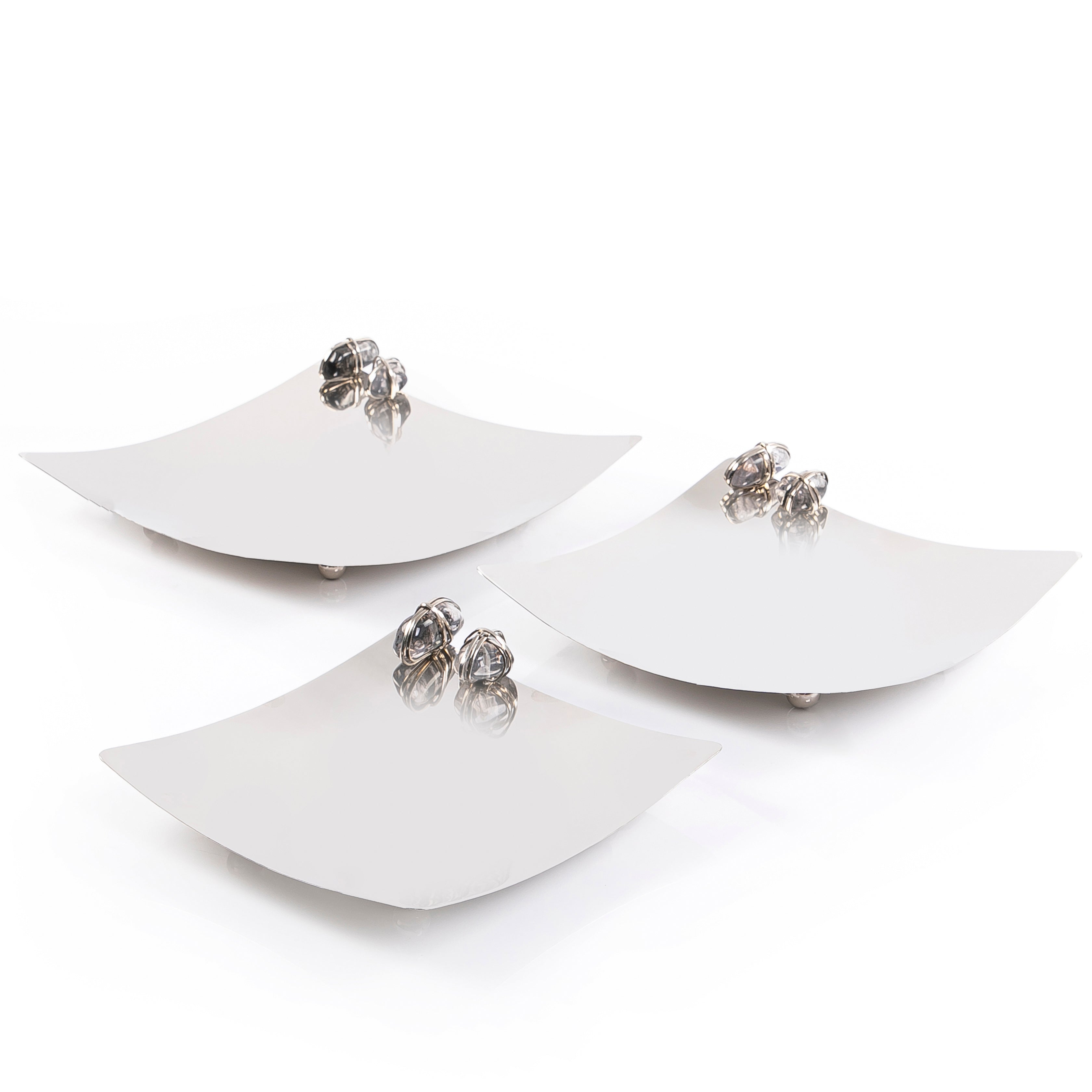 طقم 3 طبق معدن 